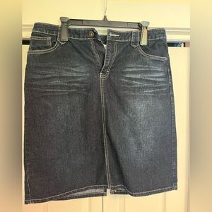 Christopher & Banks Indigo Jean Skirt